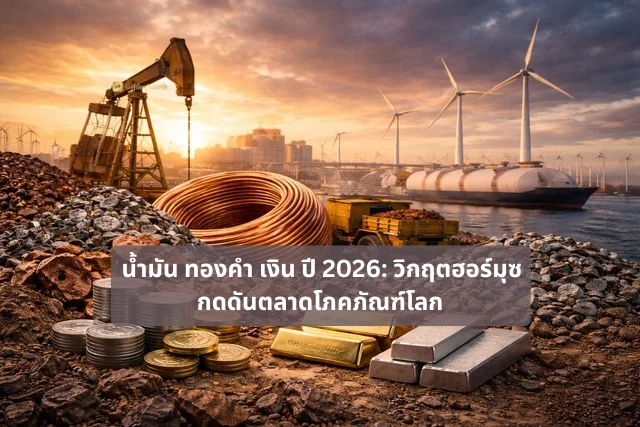 น้ำมัน ทองคำ เงิน ปี 2026: วิกฤตฮอร์มุซ กดดันตลาดโภคภัณฑ์โลก