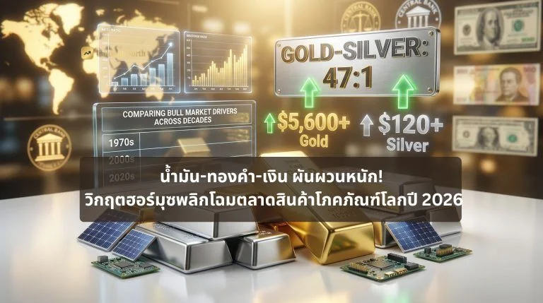 น้ำมัน-ทองคำ-เงิน ผันผวนหนัก! วิกฤตฮอร์มุซพลิกโฉมตลาดสินค้าโภคภัณฑ์โลกปี 2026